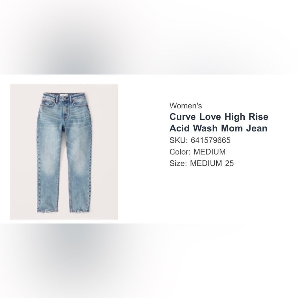 COPY - Curve Love High Rise
Acid Wash Mom Jean